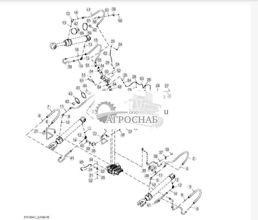 Three Function Hydraulic Lines, High Lift Plus Z-Bar (2 of 3) 